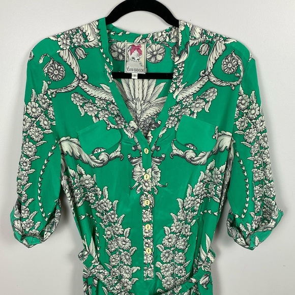 Yoanna Baraschi button front dress with roll tab sleeves - Picture 3 of 16